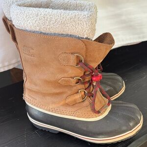 Sorel Kids' Brown and Black Snow Boots